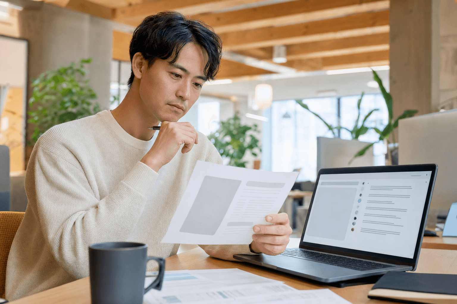 AIが生成したメルマガ案を選定する担当者