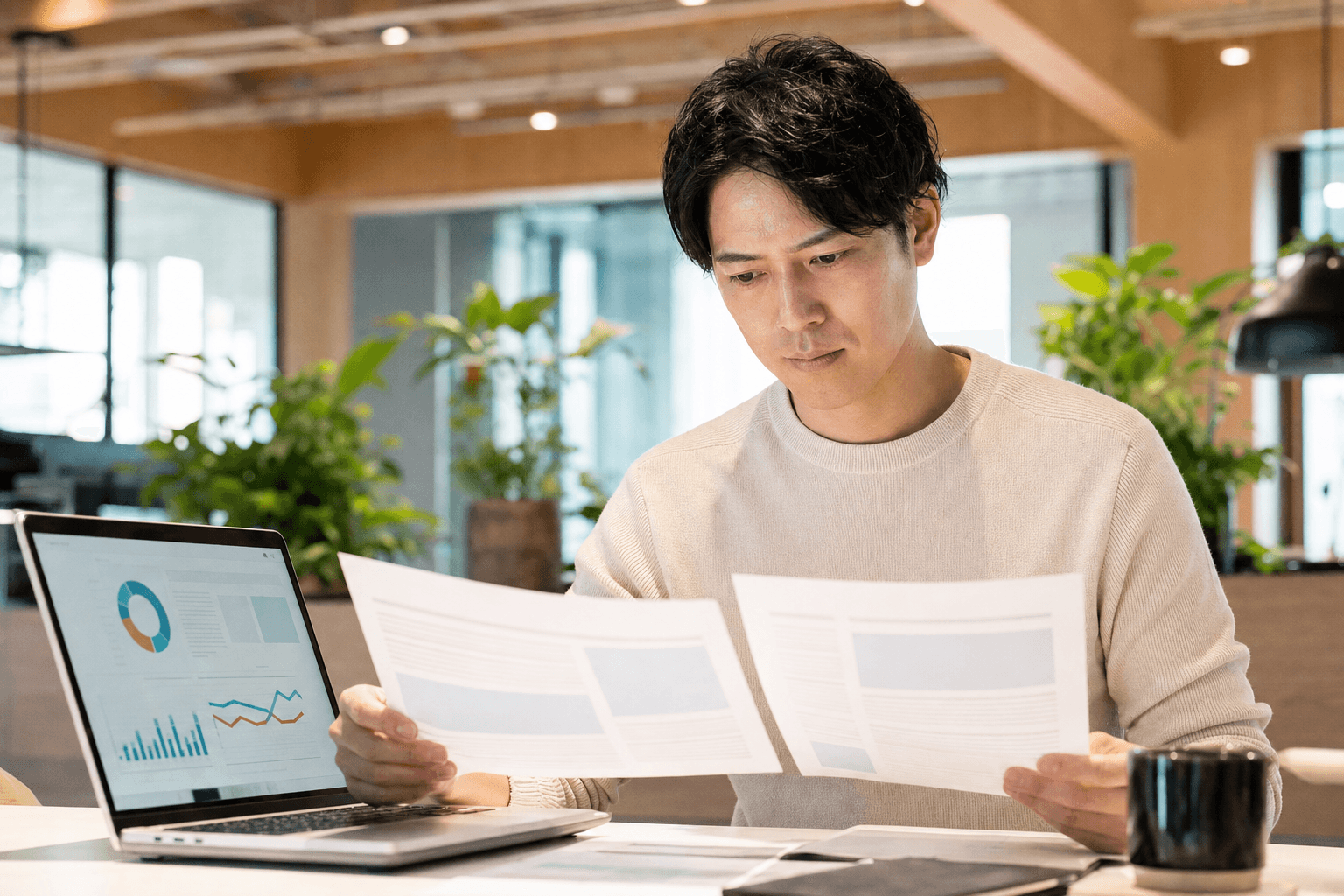 AI生成コンテンツの品質を確認する編集担当者